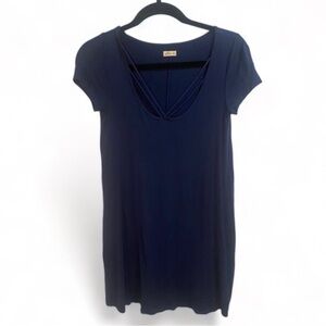 Hollister navy knit swing dress -XS